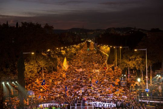Μεγάλη διαδήλωση για την αποφυλάκιση αυτονομιστών ηγετών