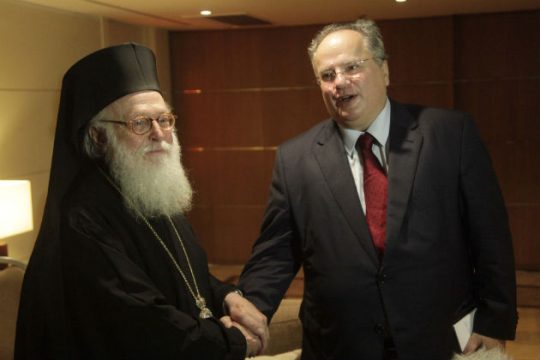 Συγχαρητήρια Κοτζιά στον Αρχιεπίσκοπο Αναστάσιο