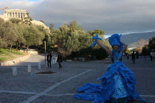 Μία Κινέζα στην Ακρόπολη