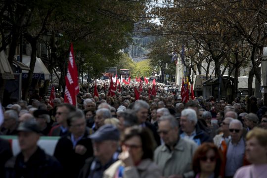 Πορεία συνταξιούχων ενάντια στο «σφαγιασμό των εισοδημάτων» τους