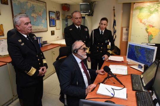 Ο αντιναύαρχος Αθ. Ντούνης β’ υπαρχηγός του Λιμενικού