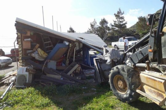 Ολοκληρωτική καταστροφή στο σκοπευτήριο Αρκαλοχωρίου