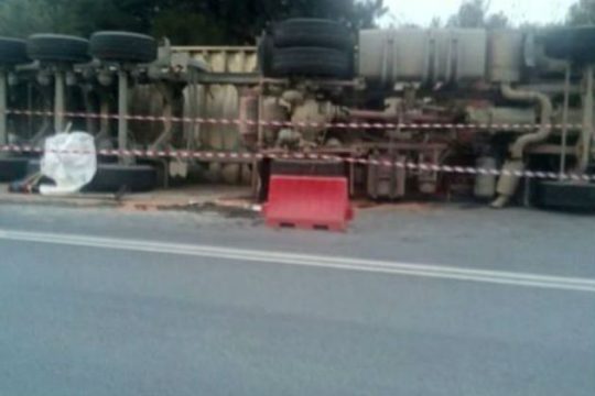 Διαρροή αποβλήτων από φορτηγό της «Ελληνικός Χρυσός»