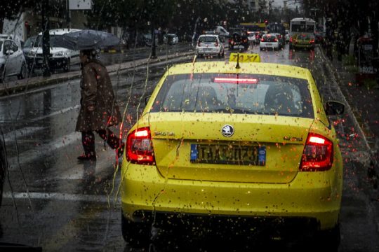 Στάση εργασίας οδηγών ταξί στην Αθήνα