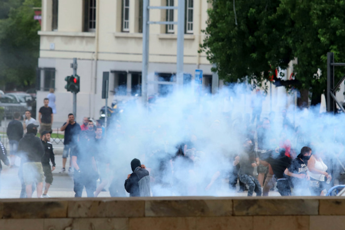 Επεισόδια στην εκδήλωση για τη συμφωνία στις Πρέσπες