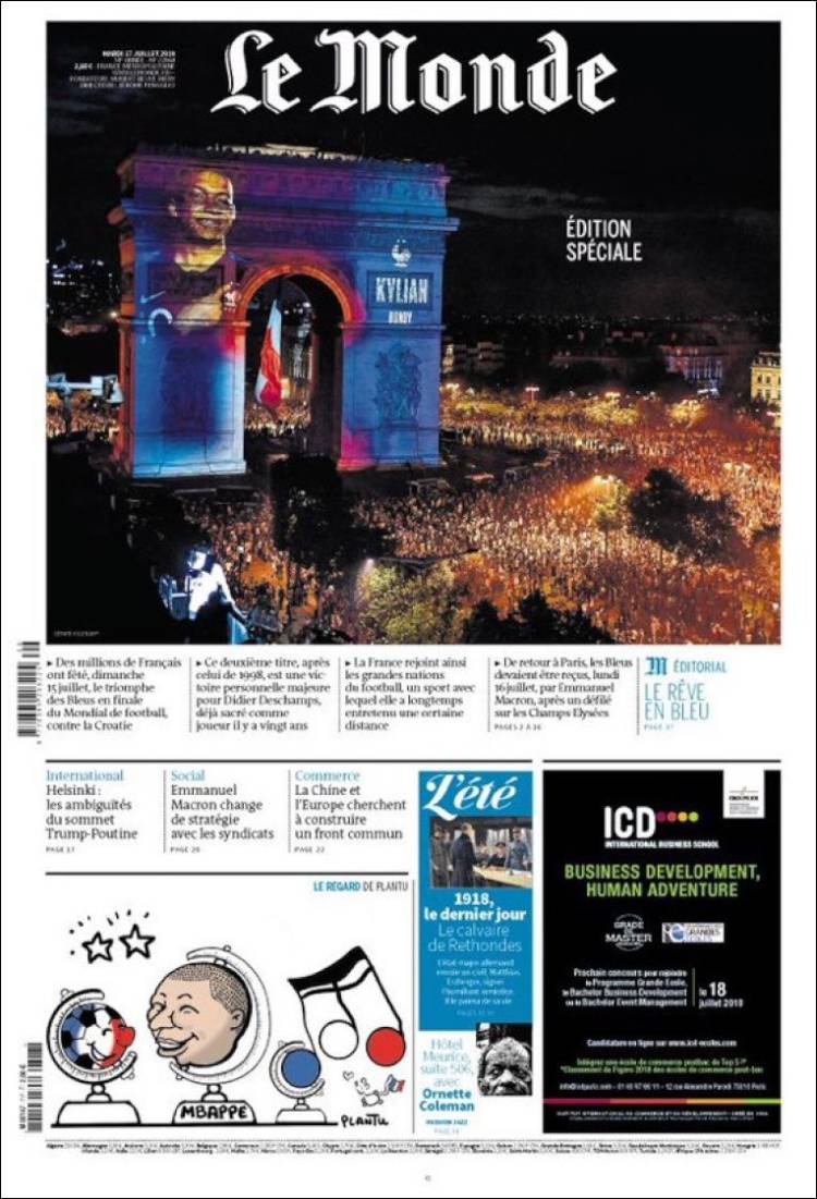 Ανασκόπηση ξένου Τύπου 16.07.2018