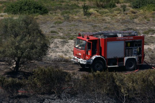 Υπό μερικό έλεγχο η φωτιά στον Γέρακα
