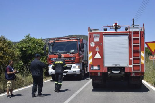Πυρκαγιά στις Ροβιές Ευβοίας, δεν πετούν εναέρια μέσα
