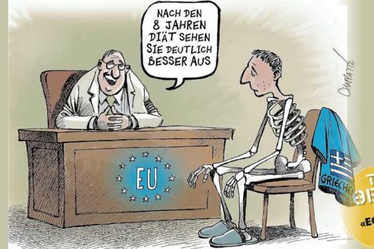 Ο σκελετός του Ελληνα μετά τη διαρκή δοκιμασία