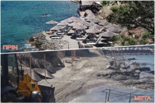 Βγήκαν μπουλντόζες στην παραλιακή