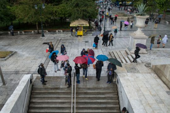 Καταιγίδες και πτώση της θερμοκρασίας