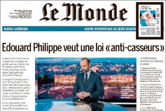Ανασκόπηση διεθνούς Τύπου 09.01.2019