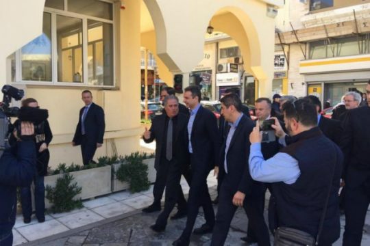 Στο Ηράκλειο ο Μητσοτάκης για την κοπή της Πρωτοχρονιάτικης πίτας