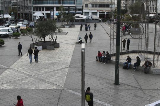 Εργα αποκατάστασης και συντήρησης στην Ομόνοια