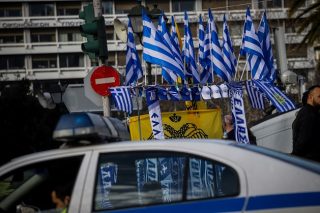 Παρατυχών σε στιγμές του συλλαλητηρίου