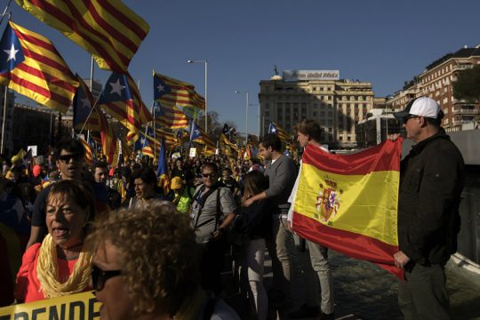 Στους δρόμους της Μαδρίτης για τη δίκη της Καταλονίας