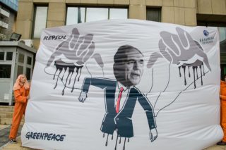 Διαμαρτυρία της Greenpeace ενάντια στις εξορύξεις υδρογονανθράκων