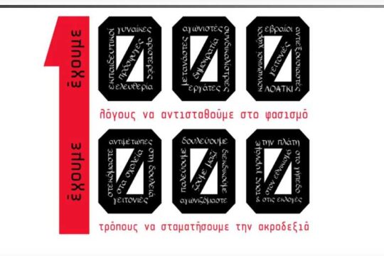 Για χίλιους λόγους, με χίλιους τρόπους: πανευρωπαϊκή αντιφασιστική καμπάνια