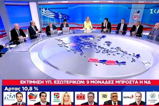 Πρωτιά του ΣΚΑΪ στον εκλογικό μαραθώνιο