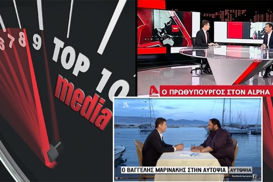 Top 10 media 18-19/5