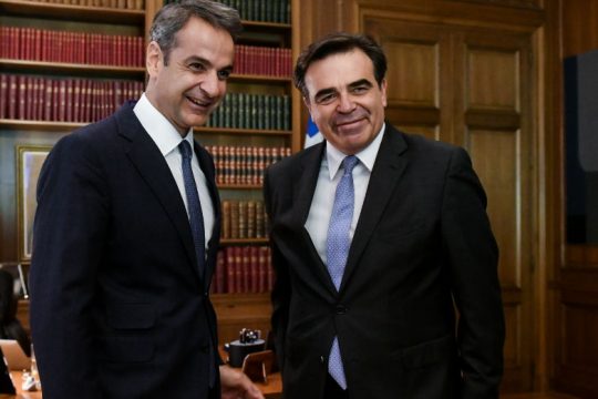 Συνάντηση Μητσοτάκη – Σχοινά στο Μαξίμου
