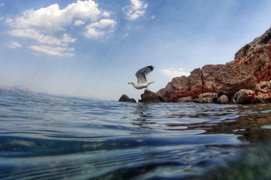 Αποκόλληση βράχων στην παραλία Πανοράματος στο Πόρτο Ράφτη