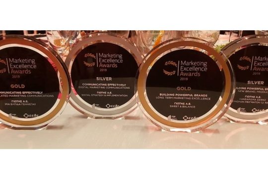 Τέσσερα νέα σημαντικά βραβεία για τη ΓΙΩΤΗΣ Α.Ε. στα Μarketing Excellence Awards 2019