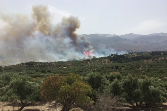 Στο «πορτοκαλί» ο κίνδυνος πυρκαγιάς τη Δευτέρα στα Χανιά