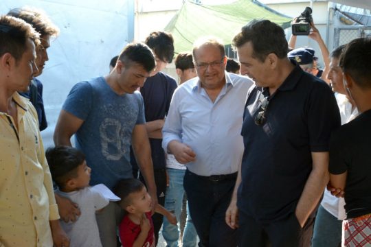 Στη Μόρια ο υπουργός Προστασίας του Πολίτη