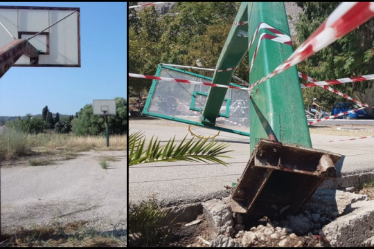 Τραγωδία από ασυντήρητη μπασκέτα