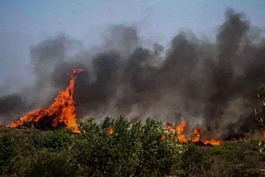 Αναζωπύρωση της φωτιάς στην Ελαφόνησο