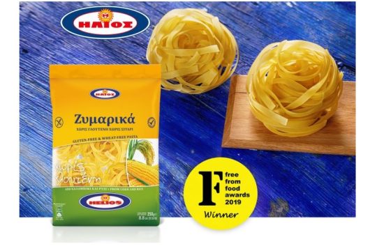 Οι ταλιατέλες χωρίς γλουτένη της ΗΛΙΟΣ βραβεύτηκαν στον διαγωνισμό Free From Food Awards Germany 2019