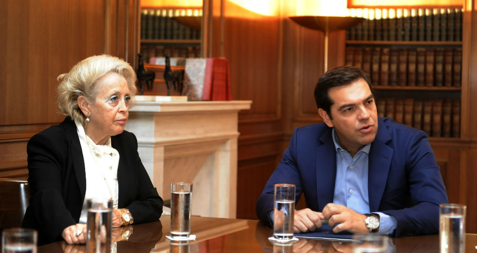 Συνάντηση του Αλέξη Τσίπρα με τη Βασιλική Θάνου