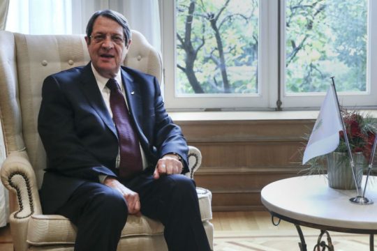 Στην Αθήνα ο Ν. Αναστασιάδης στις 10 Σεπτεμβρίου