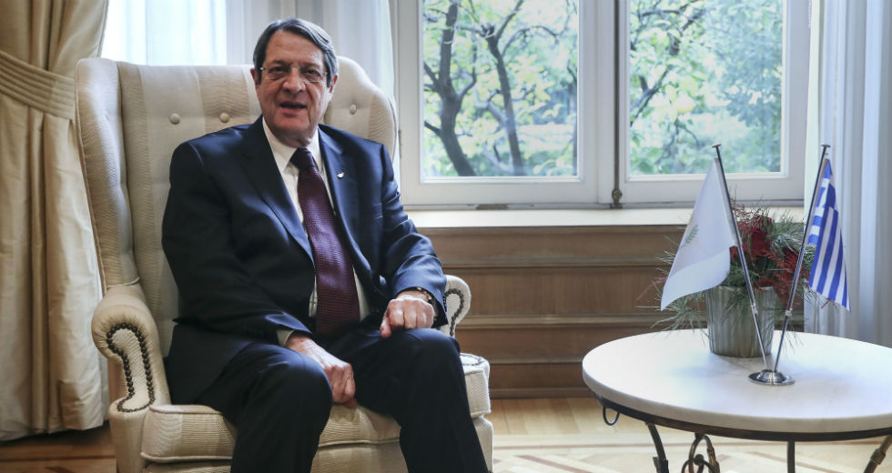 Στην Αθήνα ο Ν. Αναστασιάδης στις 10 Σεπτεμβρίου