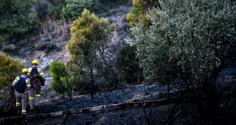 Ολονύχτια μάχη με τις φλόγες στο Λουτράκι