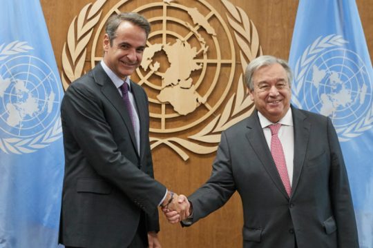 Το Κυπριακό στις επαφές Μητσοτάκη με Γκουτέρες, Αναστασιάδη