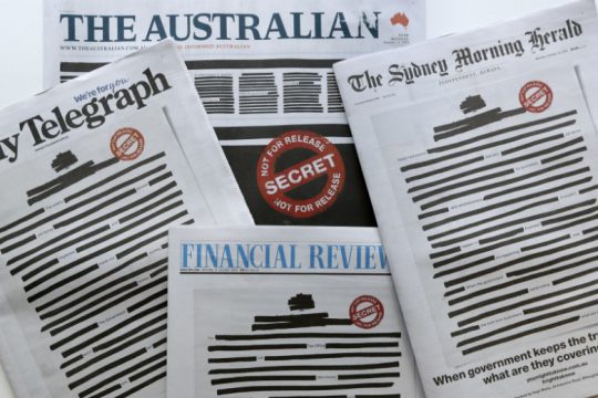 Αυτο-λογοκρίθηκαν οι εφημερίδες στην Αυστραλία