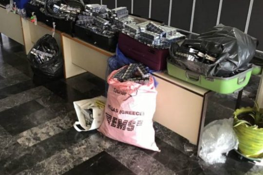Πάνω από 200.000 τσιγάρα κατασχέθηκαν στο αεροδρόμιο Ηρακλείου