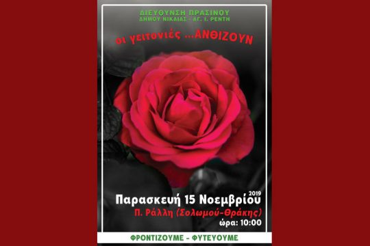 «Οι γειτονιές…ανθίζουν» στην Πέτρου Ράλλη