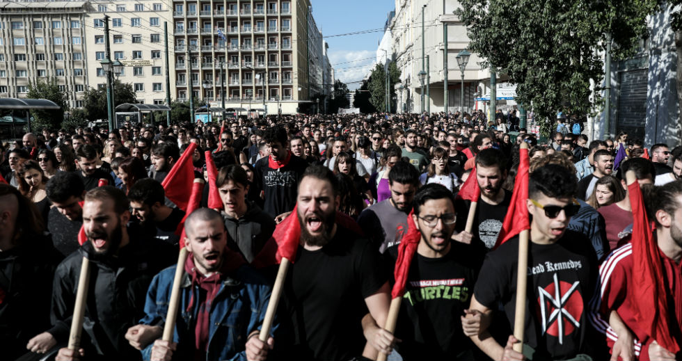 Μαζική φοιτητική πορεία κατά της αστυνομικής καταστολής