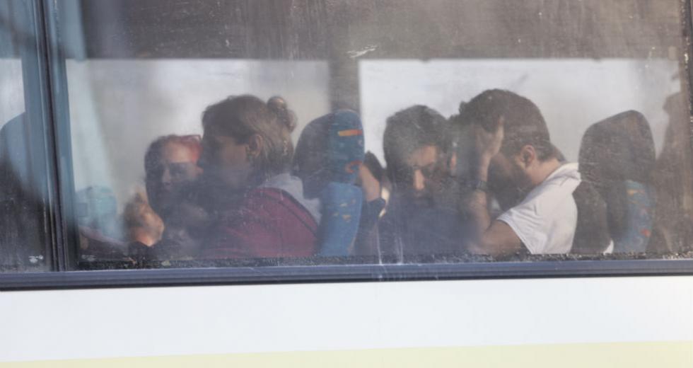 Ένταση στα Γιαννιτσά κατά τη μεταφορά προσφύγων