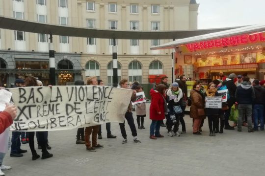 Κινητοποίηση στις Βρυξέλλες κατά της αστυνομικής καταστολής στην Ελλάδα