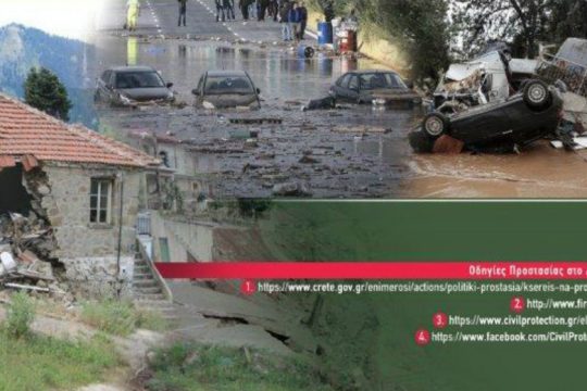 Ενημερωτική δράση της Περιφέρειας Κρήτης για τα ακραία καιρικά φαινόμενα