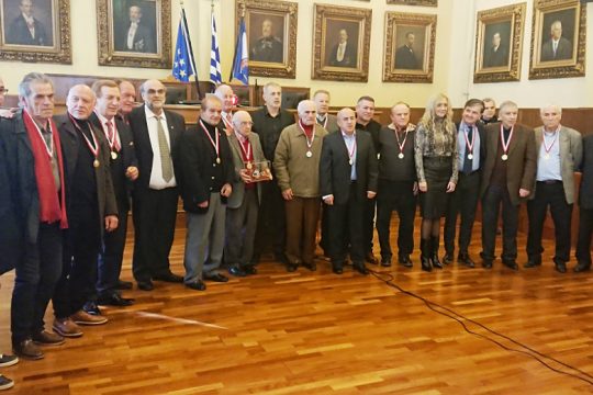 Μετάλλια στους βετεράνους παίκτες του Ολυμπιακού