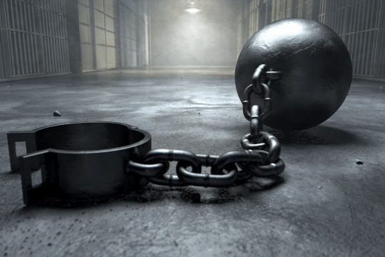 Με χειροπέδες και μπάλα στο πόδι