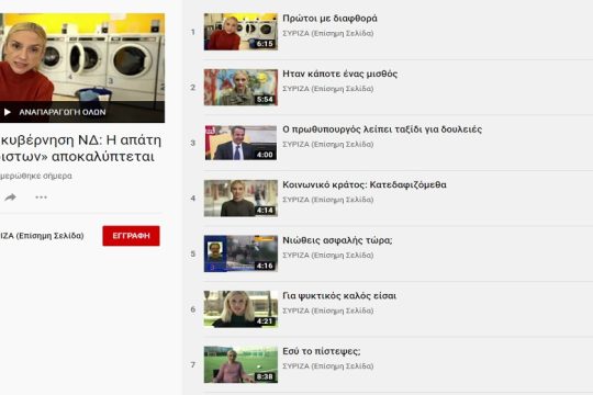 ΣΥΡΙΖΑ: Τα βίντεο που «αποκαλύπτουν την απάτη της Ν.Δ.»