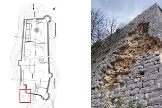 Μεγάλες ζημιές στο κάστρο της Κιάφας από τον σεισμό