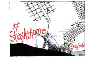 Σκίτσο της Εφ.Συν. (Μ. Κουντούρης 19.03.2020)