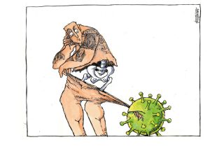 Σκίτσο της Εφ.Συν. (Μ. Κουντούρης 30.03.2020)